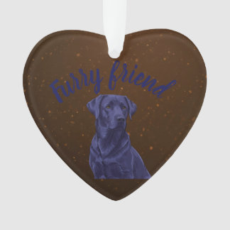Custom Furry Friend dog middle Ornament