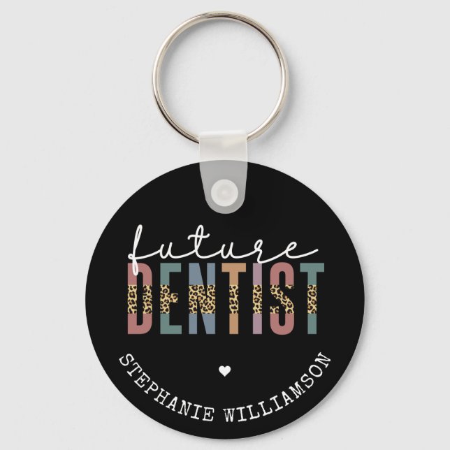 Custom Future Dentist Dental Student Gifts Key Ring (Front)