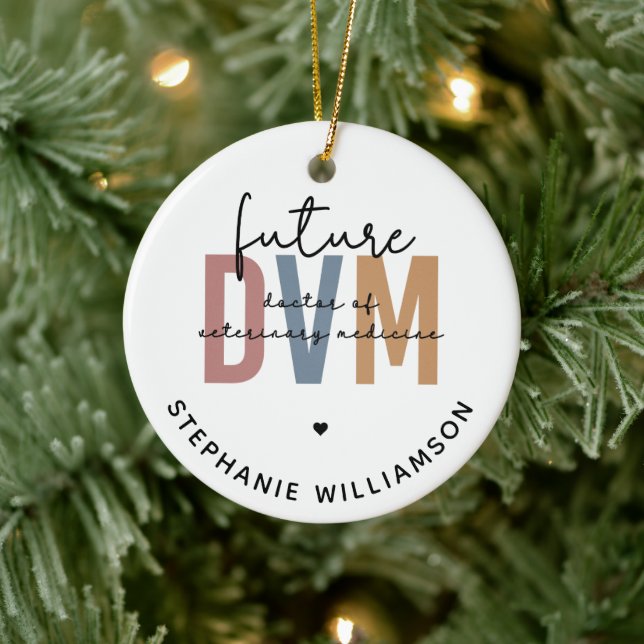 Custom Future DVM Doctor of Veterinary Medicine Ceramic Ornament (Tree)