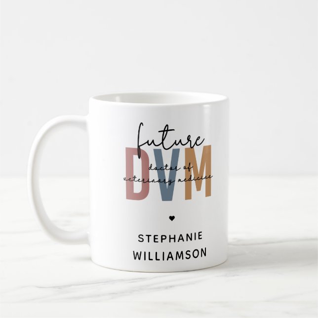 Custom Future DVM Doctor of Veterinary Medicine Coffee Mug (Left)