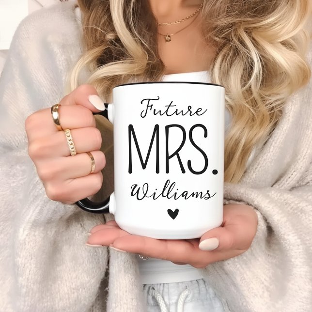 Custom Future Mr and Mrs Mug, Engagement Gift Mug (Future Husband and Wife Coffee Cup | Gift for Newly Engaged, Bride to Be, Future Wife, Wifey & Hubby)