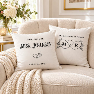 Custom Future Mrs Bride Pillow