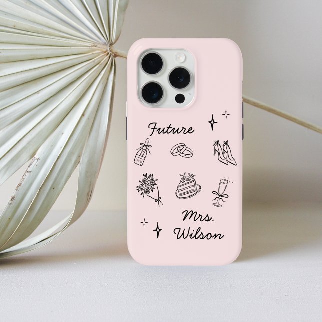 Custom Future Mrs. iPhone Case Engagement Gift (future mrs phone case, bride to be gift, custom bride phone case, personalized wedding phone case,)