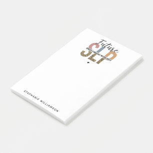 Custom Future SLP Speech Pathologist Leopard Print Post-it Notes