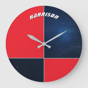 Custom Galaxy Space Personalised Large Clock