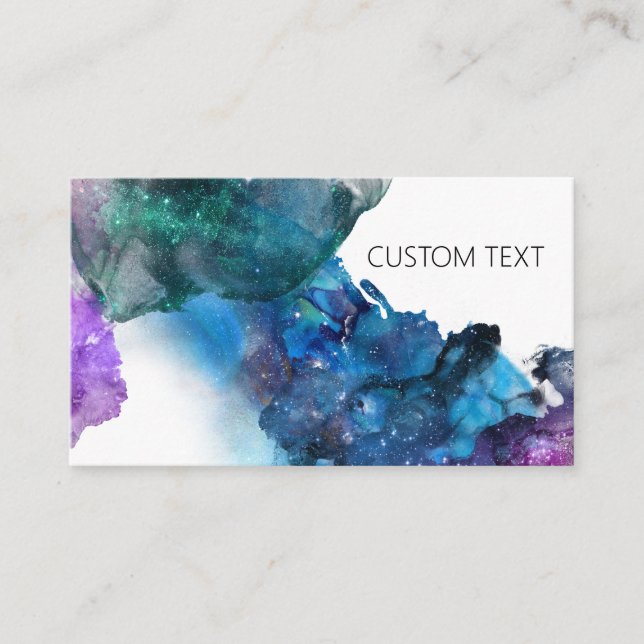 CUSTOM GALAXY WATER COLOR BUSINESS CARD (Front)