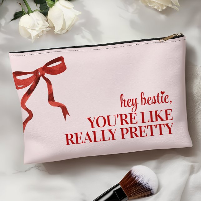 Custom Galentine's Party Favour Gift, Pink Accessory Pouch (Creator Uploaded)