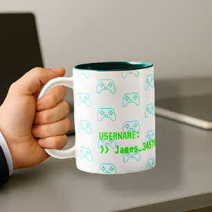 Custom Gamer Mug – Repeating Game Controllers