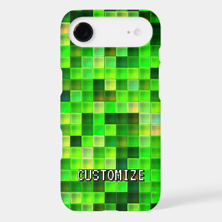 Custom Gamertag Green 8-Bit Pixel Square Pattern