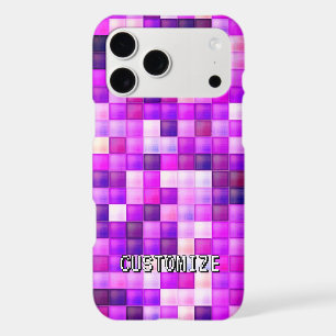 Custom Gamertag Pink 8-Bit Pixel Square Pattern