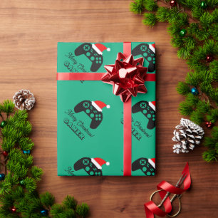 Custom gaming controller Christmas wrapping paper