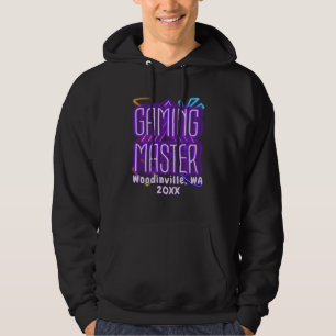 Custom Gaming Master for Gamer Location Date Name Hoodie