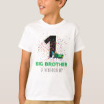 Custom Garbage Truck Birthday Party Brother T-Shirt<br><div class="desc">A cute recycling garbage truck illustration with party hat,  blowing party horn and confetti raining down. Ideal celebration design for a birthday party or any other special event. Ideal birthday party decor or birthday gift for recycling garbage truck enthusiasts. Customise the name and age and make it your own.</div>