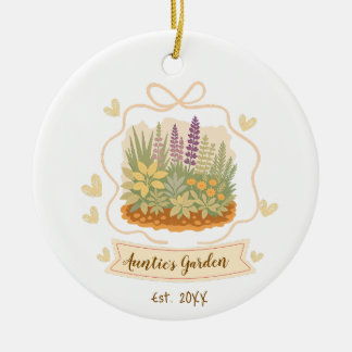 Custom Garden Gift For Her. Ceramic Ornament