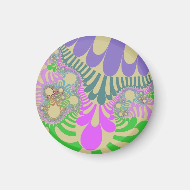Custom Garden Rainbow Mod Small Round  Magnet (Front)