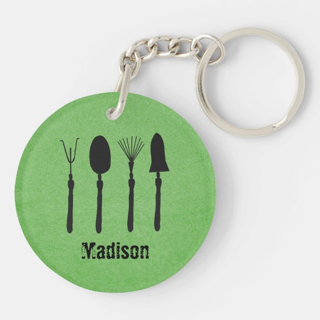 Custom Gardener Key Ring (Back)