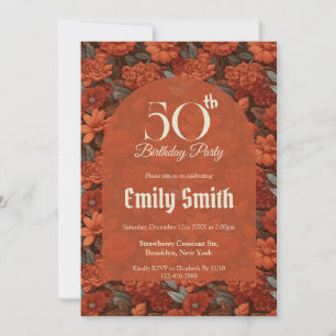 Custom Gardenias Floral Birthday Invitation