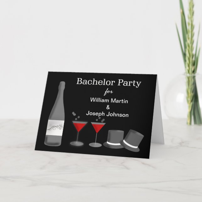 Custom Gay Bachelor Party Invitation (Front)