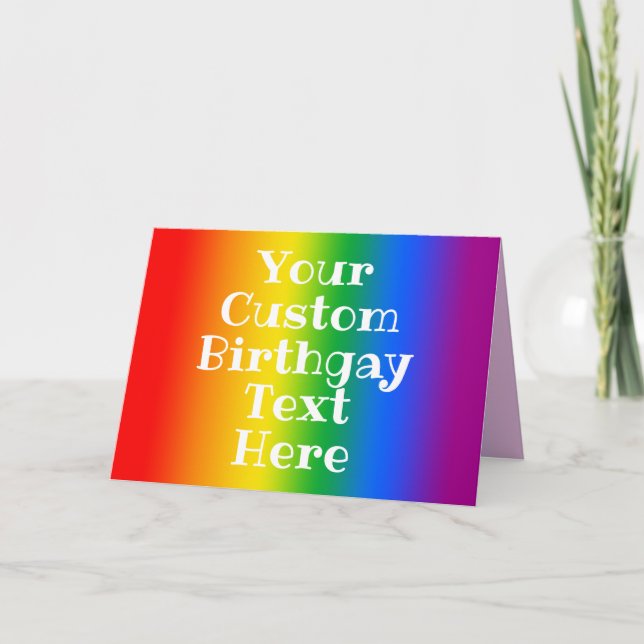 Custom Gay Birthday Card (Front)