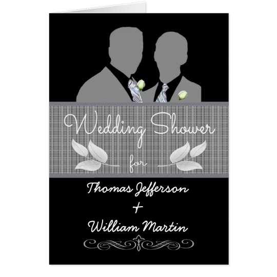 Custom Gay Wedding Shower Invitation