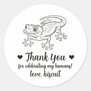 Custom Gecko Wedding Favour Stickers