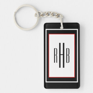 Custom Gentlemen's Monogram Keychain