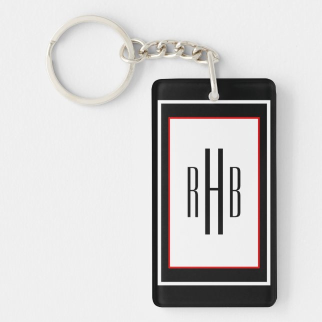 Custom Gentlemen's Monogram Keychain (Front)