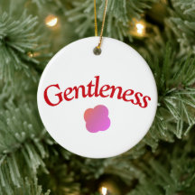 Custom Gentleness Ornament ｜Typography Pink Flower