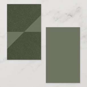 Custom Geometric Moss Green Texture Business Card