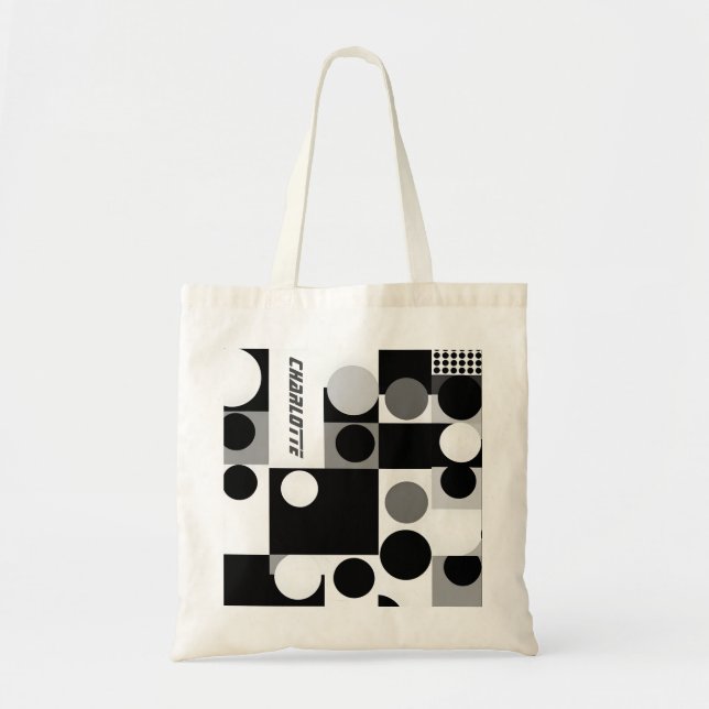 custom geometric shapes pattern 60s retro Tote Bag (Front)