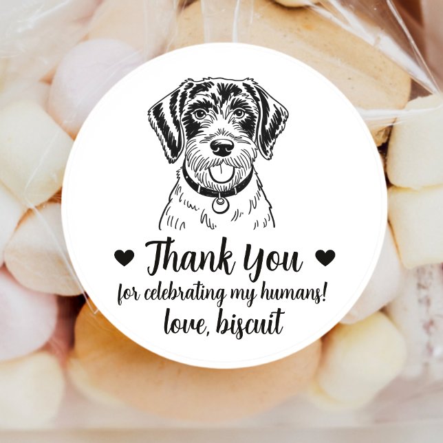 Custom German Pointer Dog Wedding Favour Stickers (Creator Uploaded)