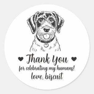 Custom German Pointer Dog Wedding Favour Stickers