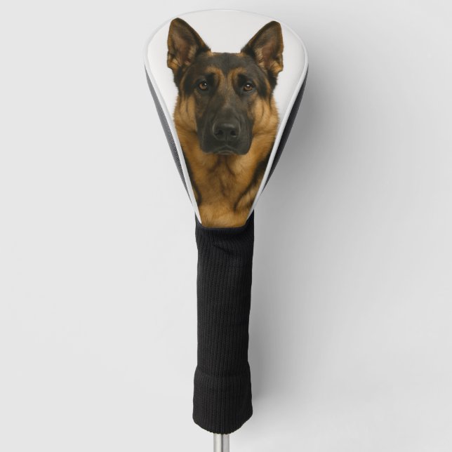 Custom German Shepherd Dog Photo Golf Head Cover (Front)