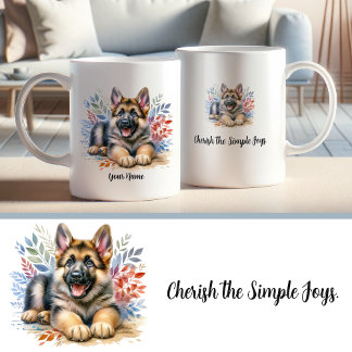 Custom German Shepherd Mug with Quote