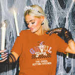 Custom Ghoul Gang Halloween Party Bach Party Group T-Shirt<br><div class="desc">Get ready to raise some hell with your ghoul gang! These spooky and sassy Halloween party shirts are perfect for bachelorette bashes, girls' nights out, or any Halloween celebration. These matching tees with custom hilarious phrases will add a touch of spooky fun to your girl gang gathering or even the...</div>