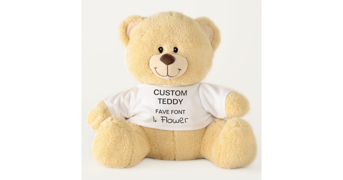 custom giant 21 teddy bear template indie flower zazzle com au
