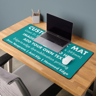 Custom Giant Desk Mat Protector Pad 31.5" - Teal
