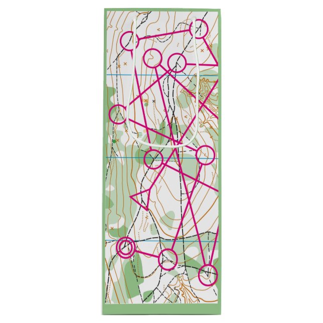 Custom Gift Bag - Wine - Orienteering course (Front)