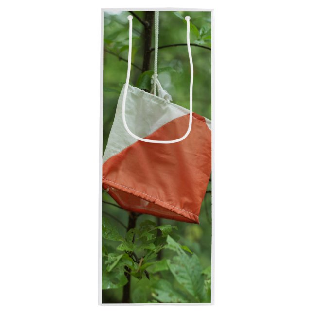 Custom Gift Bag - Wine - Orienteering flag (Front)
