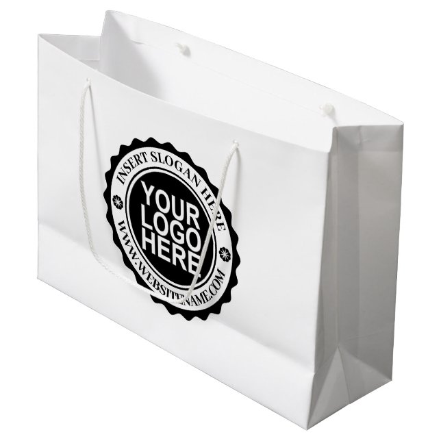 Custom Gift Bag with Your Company Logo Large (Front Angled)