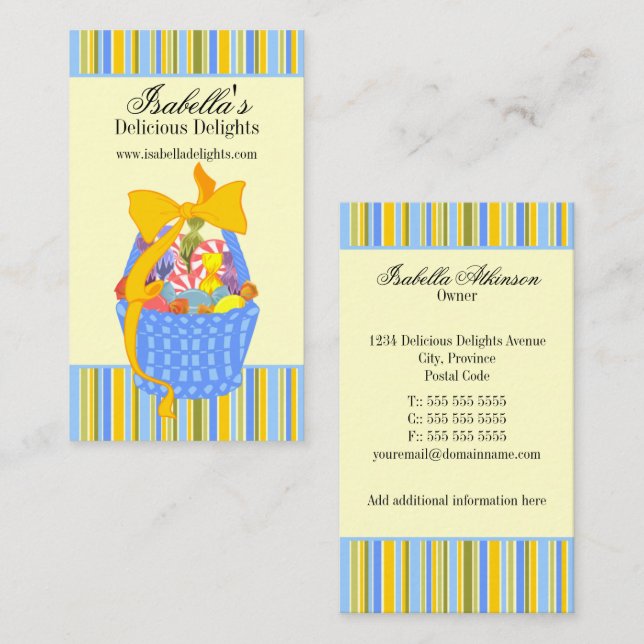 Custom Gift Basket Business Card (Front/Back)