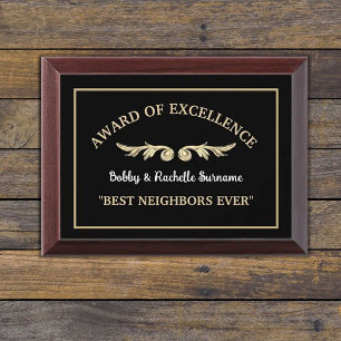 Custom Gift! Best Neighbours Award Plaque