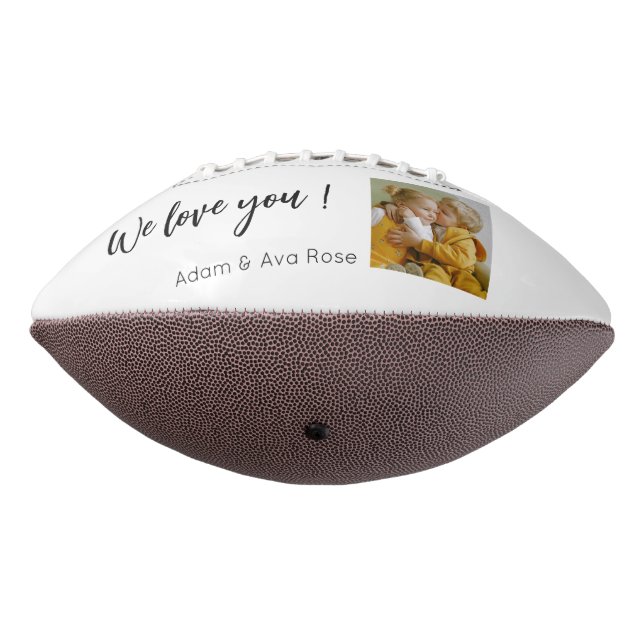 Custom Gift For Best Dad Ever Fathers Day Photo Football (Rotated 270)