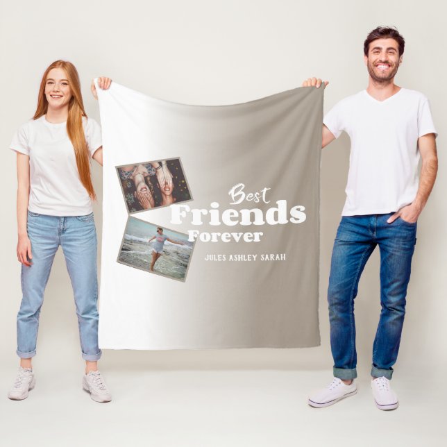 Custom Gift for Best Friends Fleece Blanket (In Situ)