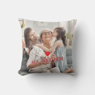 Custom Gift for Mother Grandma -Throw Pillow Photo