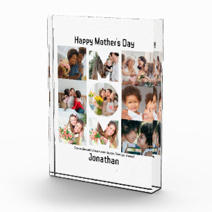 Custom Gift for Mum Mothers Day 9 Photo Collage Block