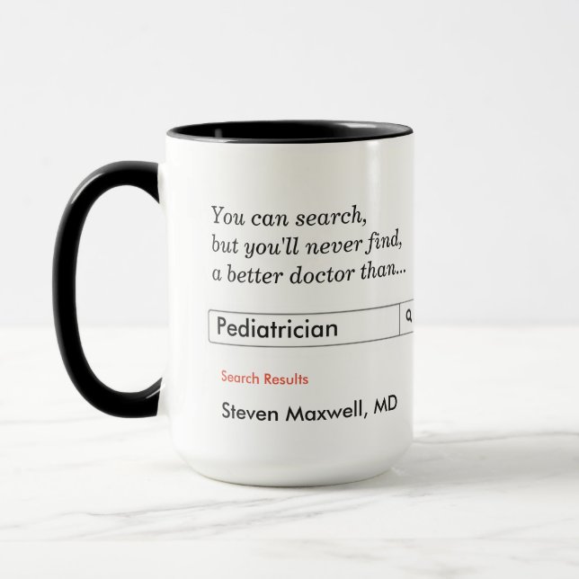 Custom Gift for Paediatrician Mug (Left)
