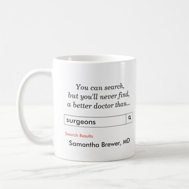 Custom Gift for Surgeons Coffee Mug (Left)