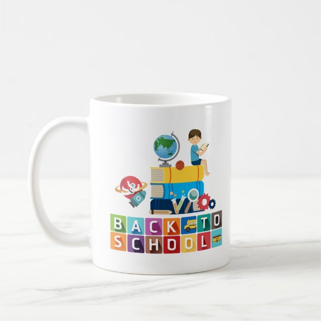 custom gift for teacher, back to school, custom  coffee mug (Left)