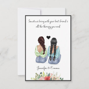 custom gift for your best friend - add Love Quote Thank You Card